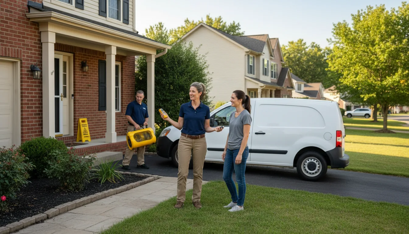 Residential water damage restoration in Rosamond, IL